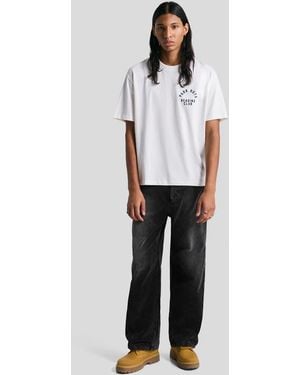 Bershka Super baggy Corduroy Trousers - White