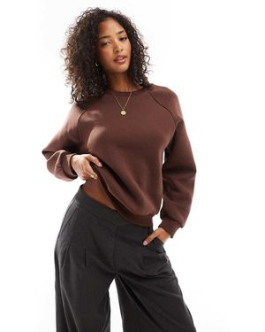 ASOS Sudadera Marrón Con Mangas Raglán De