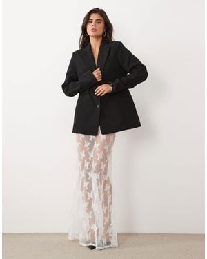 ASOS Durchsichtiger maxirock aus spitze - Weiß
