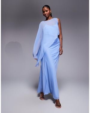asos asymmetric one shoulder dress Rent Asos Design Embellished Organza Asymmetric One Sleeve Mini Dress In  White main image 1