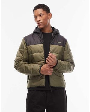 Lacoste Two Tone Puffer Jacket - Grey