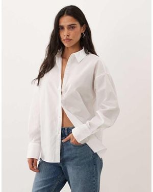 JJ Rebel Poppy Oversized Long Sleeved Shirt - Natural