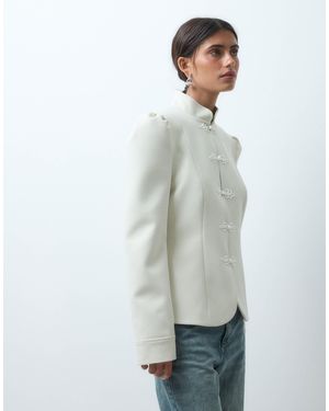 Miss Selfridge Tailored Puff Sleeve Jacket - Blue