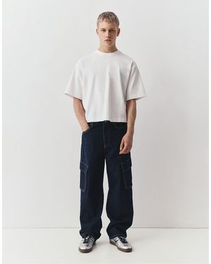 Pull&Bear Baggy Cargo Jeans - White