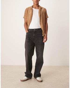 Abercrombie & Fitch baggy 5 Pocket Jeans - Natural