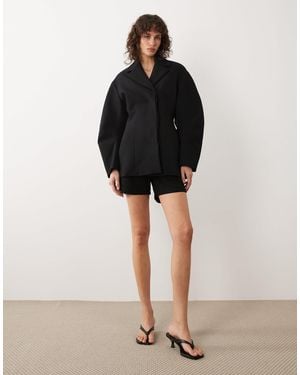 Jdy Paperbag Waist Tailored Shorts - Black