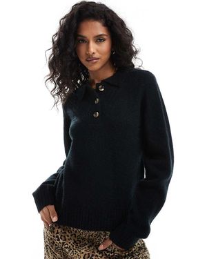 Threadbare Jersey Con Solapas De Punto De - Negro