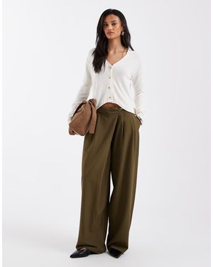 Mango Cárdigan Con Cuello De Pico De Punto De Teen-Neutro