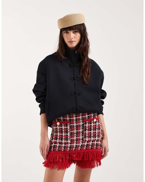 ASOS Knitted Tweed Skort - Red