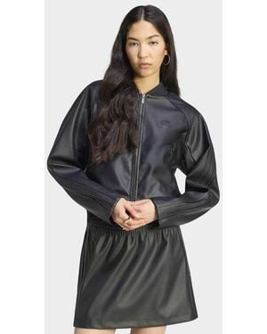 adidas Originals Pleather Sst Tracktop - Black