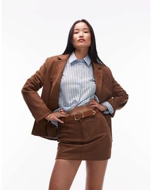 4th & Reckless Mini-jupe d'ensemble en imitation daim - marron