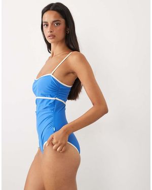 Regatta Kyra Tummy Control Bandeau Swimsuit - Blue