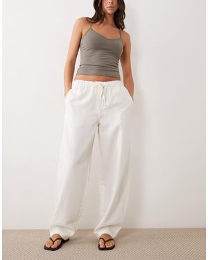 ARKET Pull On Barrel Shape Soft Denim Jeans - White