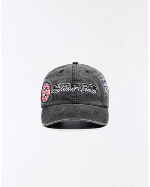 Bershka Racing Patch Cap - Grey