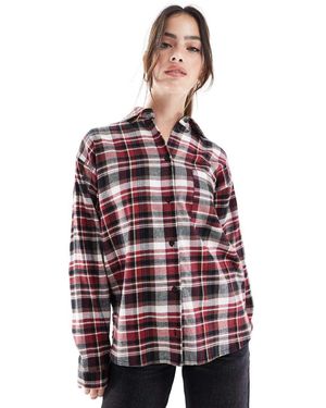 Threadbare Camicia A Quadri Bordeaux - Rosso