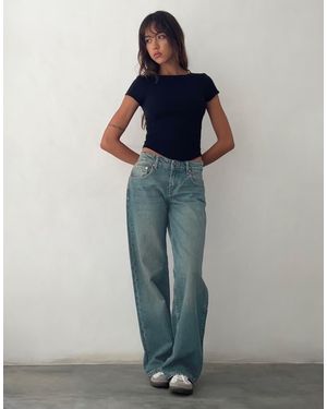 Motel Low Rise Parallel Jeans - Blue