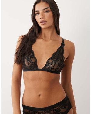ASOS Lola Lace High Apex Soft Bra - Black