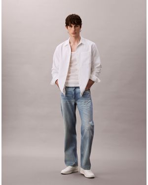 Calvin Klein – gerade geschnittene jeans im 90er-stil - Grau
