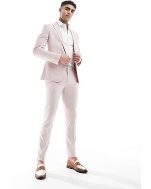 River Island Skinny Fit Suit Trousers - White