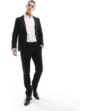 Twisted Tailor – anzughose mit schachbrettmuster, kombiteil - Schwarz