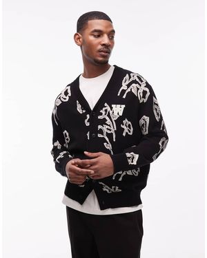 DOUBLE A by WOOD WOOD Leif Cardigan - Black
