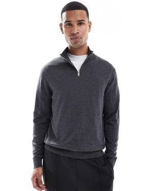 Jack & Jones Quarter Zip Jumper - Blue