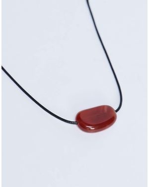 TOPSHOP Nora Choker Rope Necklace With Gem - White