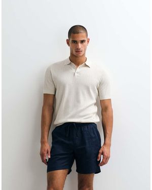 ASOS Slim 100% Linen Shorts - Blue