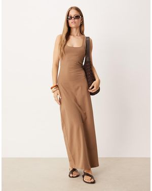 ASOS Scoop Racer Maxi Dress - Natural