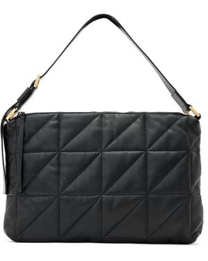 AllSaints – edbury – gesteppte schultertasche - Schwarz