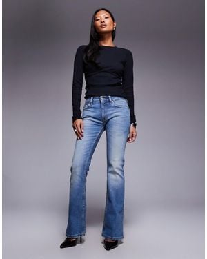 ASOS Asos Design Petite Bootcut Jeans - Blue