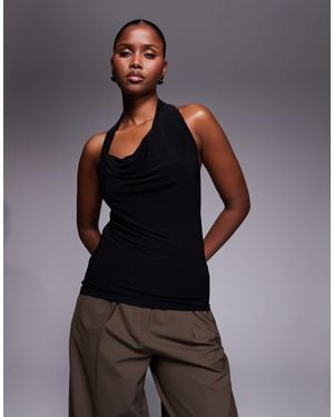 River Island Top dos nu - Bleu