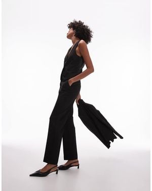 Mango Suit Slim Trouser Co-ord - White