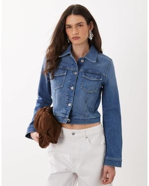 Mango – klassische jeansjacke - Blau