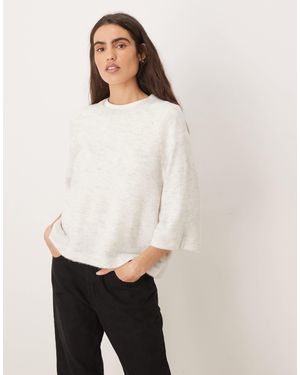 Jdy Short Sleeve Sweater - White