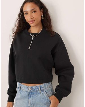 JJXX Cropped Oversized Sweatshirt - Zwart