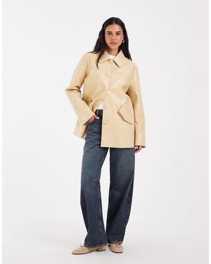 Muse Assembly maggie Leather Jacket - Natural