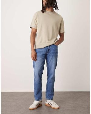 Mango Lori Cotton Straight Jean - Natural