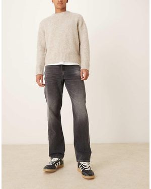 ASOS Vaqueros Con Lavado Negro De Corte Recto De - Neutro