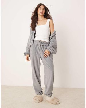 ASOS Lounge Mix & Match Fleece jogger - Natural