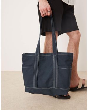 ASOS – tragetasche aus canvas - Blau