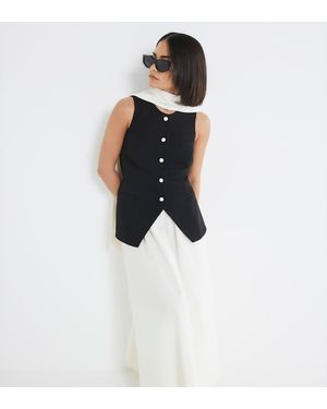 River Island Hybrid Waistcoat Maxi Dress - Blue