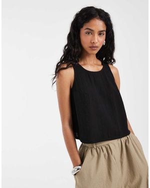 Gap Cheesecloth Top - Black