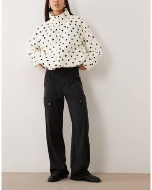 ASOS Wide Leg Utility Cargo Trouser - White
