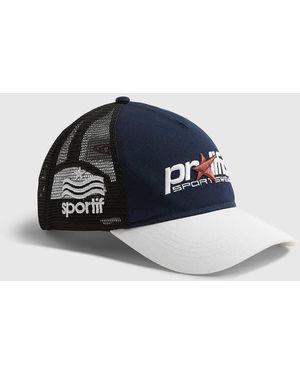 River Island Prolific Star Trucker Cap - Blue