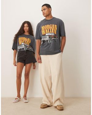 ASOS Unisex Oversized T-shirt With Morgan Wallen Prints - Brown