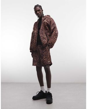 Huf 89 Easy Leopard Print Shorts - Multicolour