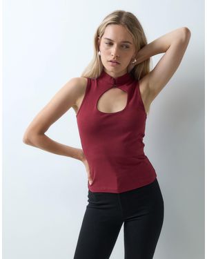 JJXX Top With Keyhole Detail - Red