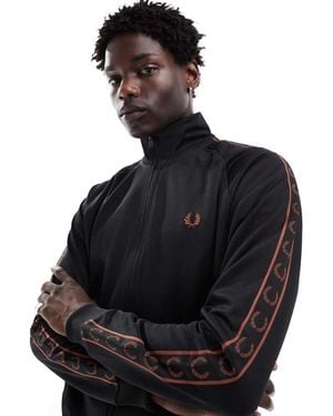 Fred Perry Co-ord Taped Track Jacket - Black