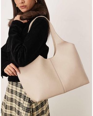 Mango Bolso Shopper De Cuero Sintético De -Neutro